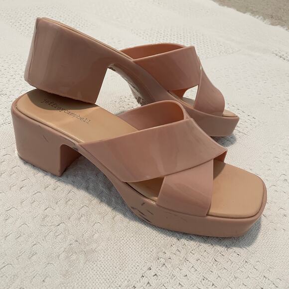 Jeffrey Campbell bubble gum platform cross band strap slides 10 SHELF 4846 - Picture 9 of 10